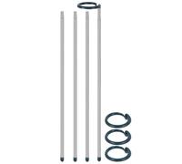 Generico Lot de 4 poteaux de support télescopiques pour rampantes, jardinage réutilisables, en d'aluminium, support réglable pour fleurs