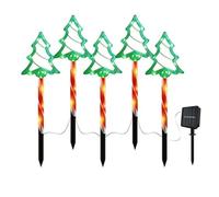 Genérico Lot de 5 lumières solaires extérieures imperméables | Lumières solaires pour arbre et décoration de Noël - 5 pièces - Éclairage d'ambiance pour jardin, patio, terrasse