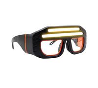 Generico Lunettes de sécurité avec LED | Éclairage réglable avec capteur de mouvement, visière frontale LED rechargeable - pour le travail en construction, l'industrie, la menuiserie, l'atelier et la