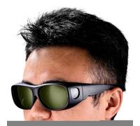 Generico Lunettes de soudage - Visière antireflet, lunettes de protection avec obscurcissement automatique, accessoire de sécurité industrielle avec couverture enveloppante, fonctionnement avec lampe