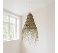 Generico Lustre à suspension en paille artisanale marocain : style ethnique, éclairage naturel et accueillant 2403211011 rotin osier jonc bambou sans installation électrique
