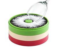 Generico Margarita Rimmer - Avec éponge et plateau réutilisable à 3 niveaux - Soucoupe à bord pour sel, cocktail, margarita, idéale pour fêtes, vacances, barbecues, anniversaires, citron vert, sucre