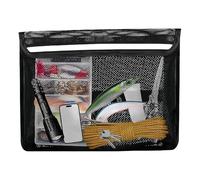 Genérico Marine Storage Mesh Bag, Self-Adhesive Life Jacket Organizer, Non Drilling Boat Accessory, Tool Holder for Fishing, Boating, Tackle, Flashlight, Key Storage, 13,4 x 9,8 pouces