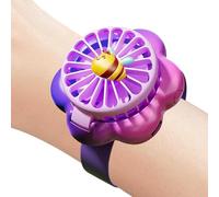 Generico Mini ventilateurs, horloge rechargeable avec ventilateurs personnels portables rechargeables pour extérieur, plage, camping, pique-nique, maison, chambre d'école, filles, garçons