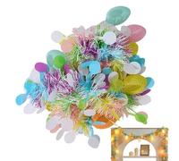 Genérico Mouldable suspendu LED Lighted | Easter Decoration Twist Tinsel Garland | For Fence Porch Wall Arch Stair Railings Classroom New Years Party Birthday