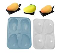 Generico Moule à mousse - pour gâteau en silicone 3D 4 cavités | Poêle à dessert flexible anti-adhésive pour chocolat, gelée, pudding | Impression de four pour cuisine, fêtes et mariages