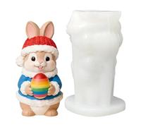 Generico Moule pour lapin de Pâques | Démoulage facile à cornichons 3D lapin, moule à craie, lapin de Pâques, pour décoration de maison, aromathérapie, savon d'anniversaire, bureau