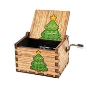 Genérico Musique de Noël pour Décoration de manivelle en bois | s Musicales décoratives pour fans, collectionneurs, décorateurs de maison, étagère, table de chevet
