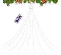Generico Noël à énergie solaire LED 3,4 m avec minuterie à distance | Éclairage solaire extérieur imperméable pour jardin, pelouse, allée, arbre, patio, fête, mariage, Nouvel An