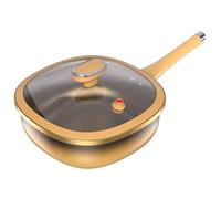 Genérico Non-Stick Frying Pans - Non Stick Frying Pan With Lid, Lightweight Titanium Alloy Kitchen Supplies Cooking Pot Skillet for Home Baking Grilling Electric Induction Camping Stove Cooktop