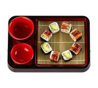 Generico Noodle Di - Plateau à sushis japonais Set Snack Plateau Sushi | Sushi laqué, rectangulaire, pour le dîner avec salsalini, condiments, dessert, dessert, buffet pour le petit-déjeuner
