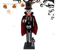 Generico Nuckcracker d'Halloween - Figurines de squelette de vampires, soldats de casse-noix, ornement de noisette | pour table de cabinet de fête pour étagère | nuque en bois d'Halloween