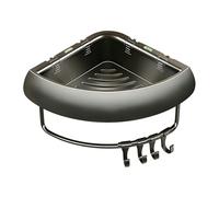 Genérico Organisateur d'angle pour douche | Sans perçage Antirouille Organisateur triangulaire avec crochets - Étagères de salle de bain et douche, pour organiser le bain, le shampoing, les serviettes
