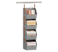 Generico Organisateur de rangement pour cintre de porte - Organisateur de sacs à 4 niveaux de boîtes en tissu, solution | Unité de concept d'organisation organisationnelle SOS