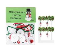 Generico Ornement de boutons de Noël - Kit pour créer des ornements de boutons faits à la main, kit d'artisanat pour arbre d'ailes avec bonhomme de neige et ange de père Noël, fournitures