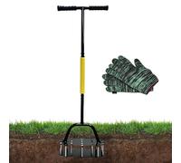 Generico Outil d'aération manuel pour pelouse | Aérateur de pelouse avec 17 pointes en acier à ressort pour l'entretien de la pelouse, le jardinage et l'aération du sol