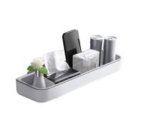 Genérico Over The Toilet Storage, Wall Mounted Organizer Rack, No Drill Adhesive Bathroom Shelving, Space-Saving Home Decor for Toiletries, Shower Essentials, Organization