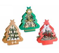 Generico Paniers Porte-Fleurs en Forme de Sapin de Noël en Papier coloré Semi-Hydrofuge avec Sac intérieur imperméable, Lot de 6 pièces, cm 35,5 x 9 x 43 H, décoration pour la Maison