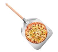 Genérico Pelle à pizza | Outil de four rotatif en acier inoxydable perforé de 30 cm, retourneur rotatif pour pizza, cuisine, pâtisserie, grill, maison, extérieur,