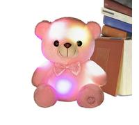 Genérico Peluche lumineuse - Ours mignon et coloré de 20 cm - LED colorée en peluche brillante pour , adultes, maison, salon, chambre, canapé, crèche, bureau