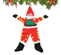 Genérico Père Noël grimpant Décoration de Noël pour escalade | Habillement de Père Noël pour mur extérieur intérieur extérieur mur porche patio réunion salle de classe porte fenêtre