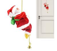 Genérico Père Noël grimpeur - Décoration de Noël avec batterie et musique | Décoration de Père Noël pour Noël | pour Noël, hiver, fêtes, bureau, maison, résidence, salle de bain, chambre à coucher