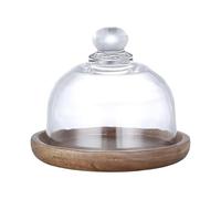 Genérico Petit présentoir à gâteaux avec base | En bois | Plateau de service en bois pour desserts, fruits, anniversaires, biscuits, cupcakes, décoration table cuisine