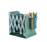 Genérico Petite étagère de bureau, étagère de bureau | Organisateur d'étagères pour livres d'étagère télescopique | Organisateur en métal avec porte-stylo