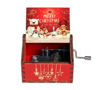 Genérico Petite musique en bois vintage avec manivelle - Musique en bois - Convient pour anniversaire, Noël, souvenir de la fête des mères, Thanksgiving
