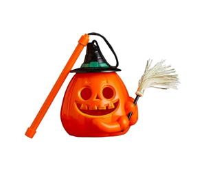 Genérico Phare de LED avec poignée ergonomique et lumière chaude | Décoration de citrouille éclairée pour Halloween pour chambre, salon, bureau, étagère extérieure, fête festive