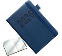 Genérico Planificateur d'horaires | 2026 Planificateur avec sangle - Cahier ligné vertical A5 pour enseignants, voyages de travail, maison