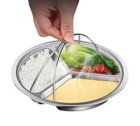 Genérico Plateau de nourriture divisé, panier vapeur multi-usages pour cuisine, plateau de cuisson à la vapeur, marmite vapeur avec poignée ergonomique, plateau de nourriture divisé pour la cuisine