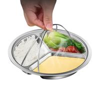 Generico Plateau de repas divisé - Récipient réutilisable, compartiment | Alimentaire résistant à la chaleur, poignée confortable pour une utilisation efficace | Insert pratique pour casseroles et