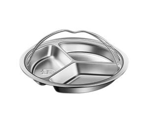 Generico Plateau de repas divisé - Récipient réutilisable, compartiment | Alimentaire résistant à la chaleur, poignée confortable pour une utilisation efficace | Insert pratique pour casseroles et