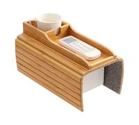 Generico Plateau pliable pour accoudoir - Rangement pour organisateur de table, porte-gobelet pour boissons, collations, téléphone, télécommande | Accessoire multifonctionnel