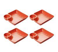 Generico Plateau porte-collations | Présentoir moderne antidérapant pour aliments, plateau de transport pour collations, idéal pour fêtes, maison, restaurants, déjeuners, buffets, entrées, desserts