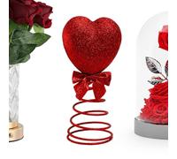 Generico Pointe de Saint Valentin - Ornement avec cœur pailleté, décoration romantique brillante pour les vacances, ornement pour la partie supérieure du printemps | Accent