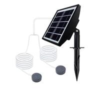 Generico Pompe à air solaire pour bassin à poissons - Rechargeable par USB - 2000 mAh - 14,3 x 13,5 x 20 cm - Oxygénateur silencieux avec batterie longue - Pêche en plein air