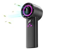Genérico Portable Handheld Fan, Digital Display Blower, Rechargeable Turbo Device, 100 Speed Cooling Power, Ultra Quiet for Travel, Camping, Bedroom, Beach Hiking