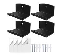 Generico Porte-livres muraux pour vinyles, support à suspension en acrylique, 4 pièces, support pour vinyles muraux, pour album, objets de collection, salon, chambre de livres à bandes dessinées