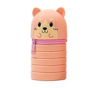 Generico Porte-Stylo de Bureau - Trousse à Crayons rétractable créative - Organisateur en Silicone Style Dessin animé pour étudiants Adolescents école Enseignants