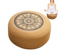 Generico Pouf d'extérieur tressé rond pour extérieur | assise basse pour jardin, terrasse, piscine, espaces de vie et zones côtières