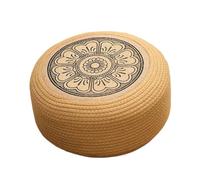Generico Pouf en rotin - Tabouret rond tressé pour extérieur, assise basse pour jardin, terrasse, piscine, espaces de vie, terrasse et environnements côtiers