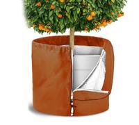 Generico Protection contre le gel pour pots de plantes - Housse de pot de fleurs d'hiver réutilisable en tissu Oxford avec feuille d'aluminium isolante - Imperméable et coupe-vent - Protection pour