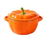 Genérico S Vaisselle décorative en céramique Porte-repas | En forme de citrouille pour apéritifs, salade, desserts, petit-déjeuner, fête, pendaison de crémaillère, anniversaire