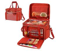 Genérico Sac à main pour tricot - Organisateur de travaux manuels de 14,37 pouces | en tissu Oxford 600D avec diviseur intérieur, sangle réglable, rangement de grande capacité pour crochets, aiguilles