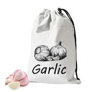 Generico Sac à oignons - Sac en toile pour oignons et pommes de terre | Grand récipient alimentaire réutilisable avec fermeture éclair latérale pour garde-manger cuisine maison fruits, Un