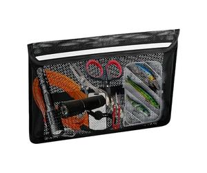 Genérico Sac en Filet avec Couvercle Anti-Filtration réfléchissant, 34,04 x 24,89 cm Sac Organisateur d'outils pour Camping Marine, Stockage en Cabine
