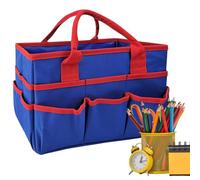 Generico Sac fourre-tout pour enseignants, sac fourre-tout avec poignée pour enseignants, organisateur de papeterie, sac de jardin avec poche, bleu, riferimento alla descrizione