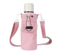 Generico Sac pour bouteille d'eau - Porte-bidon | Porte-bouteille isotherme | Porte-bouteilles avec bandoulière | Housse de tasse de camping pour randonnée, camping, pêche, pour bouteilles, rose,